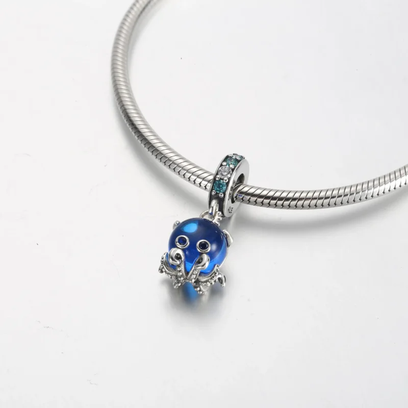 (kép) Pandora Muranói üveg bájos polip függő charm - 791694C01 - Megtekintés 5