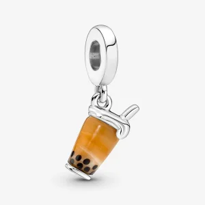 (kép) Pandora Muranói üveg Bubble Tea függő charm - 791685C01
