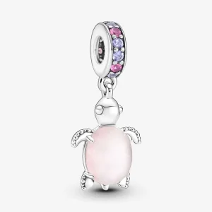 Pandora Muranói üveg rózsaszín tengeri teknős függő charm - 798939C02 (kép) Pandora Muranói üveg rózsaszín tengeri teknős függő charm - 798939C02