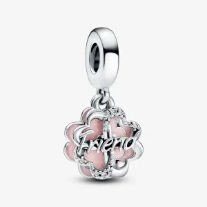 (kép) Pandora Négylevelű lóhere barátság dupla függő charm - 792245C01