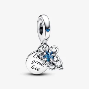 Pandora Nyíló virág dupla függő charm - 792293C01 (kép) Pandora Nyíló virág dupla függő charm - 792293C01