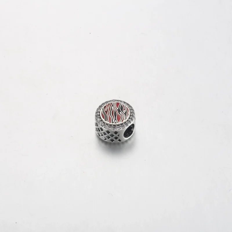 (kép) Pandora Pink Zebra print sterling silver charm - 792016CZ_E026 - Megtekintés 3
