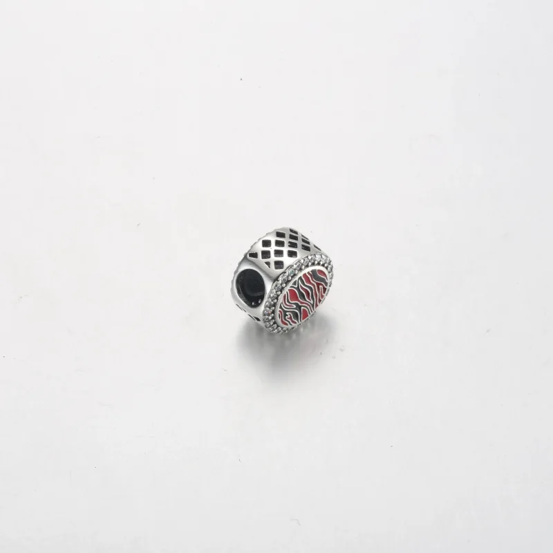 (kép) Pandora Pink Zebra print sterling silver charm - 792016CZ_E026 - Megtekintés 4