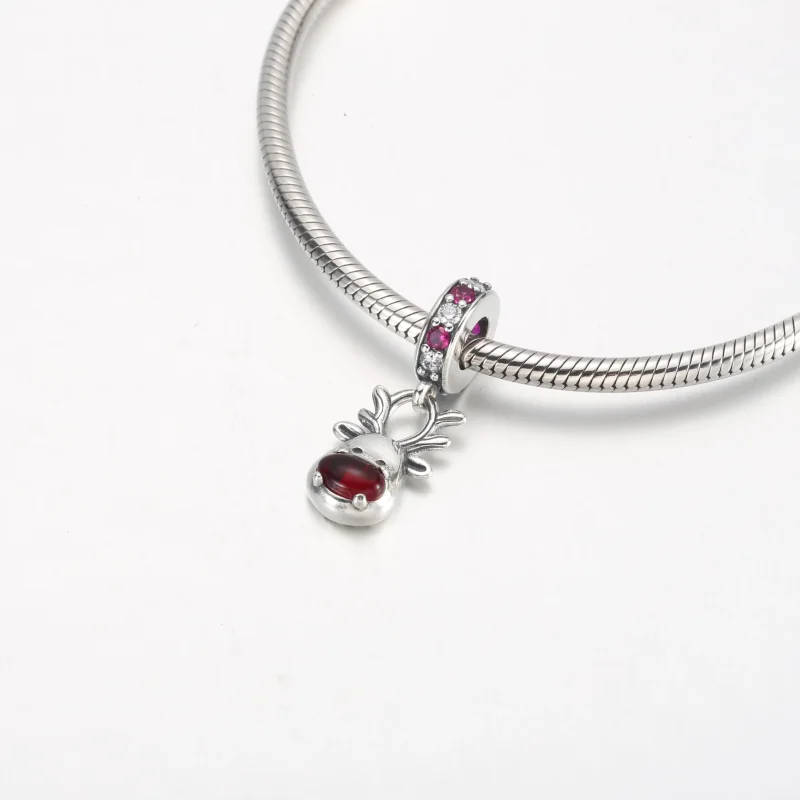 (kép) Pandora Piros orrú rénszarvas muranói függő charm - 792330C01 - Megtekintés 4
