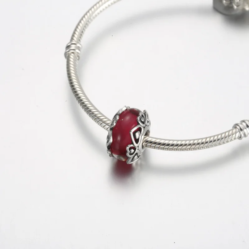 (kép) Pandora Reveal Your Love Pink Murano Glass Charm - 791159C00 - Megtekintés 4