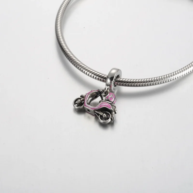 (kép) Pandora Rózsaszín robogó függő charm - 791057C01 - Megtekintés 5
