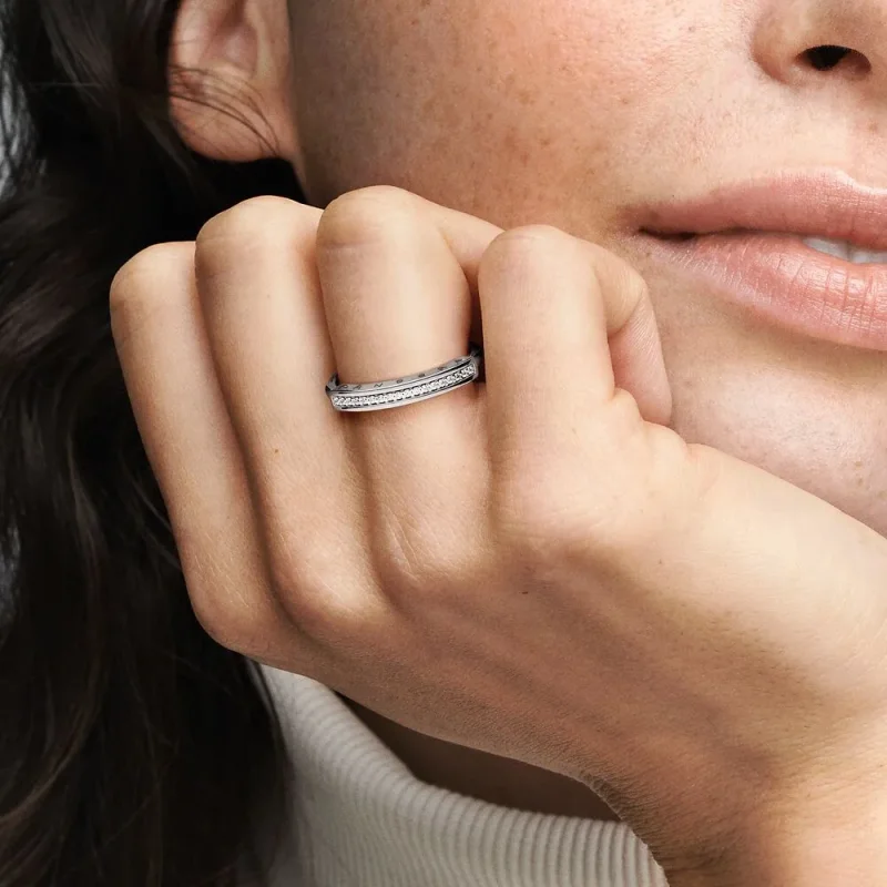 (kép) Pandora Signature I-D pavé gyűrű - 192283C01 - Megtekintés 6