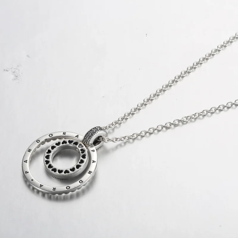 (kép) Pandora Signature pavé és gyöngyök medál és nyaklánc - 392308C01 - Megtekintés 3