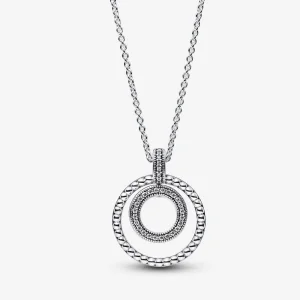 (kép) Pandora Signature pavé és gyöngyök medál és nyaklánc - 392308C01