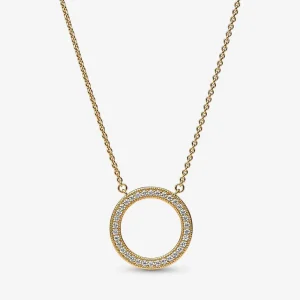 (kép) Pandora Signature Pavé és szívek karika medálos nyaklánc - 362735C01-45
