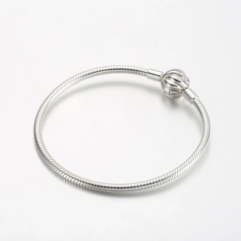(kép) Pandora Snake chain sterling silver bracelet with love knot clasp - 592422C00 - Megtekintés 2