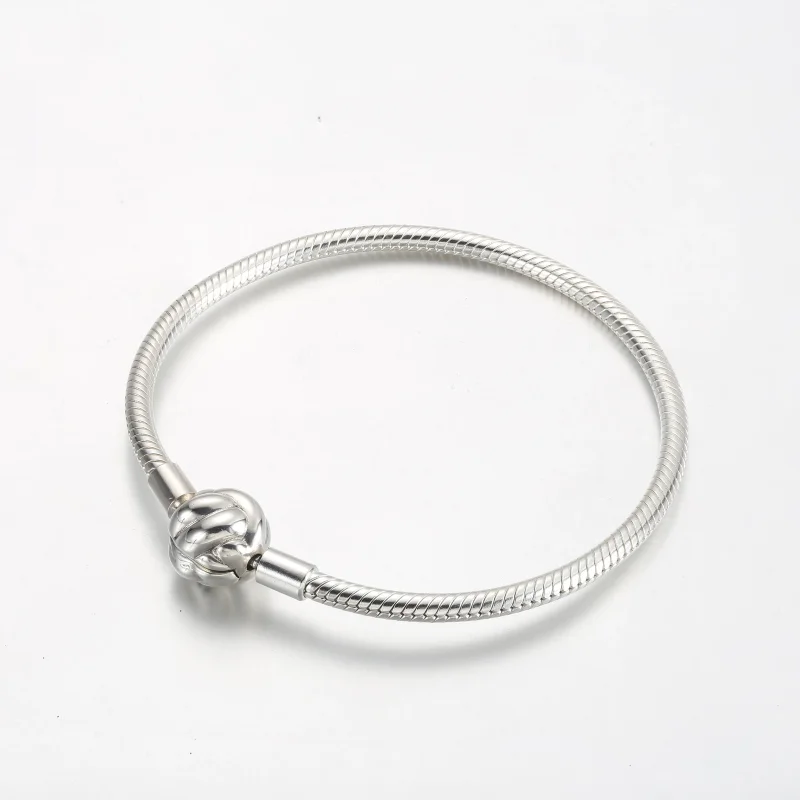 (kép) Pandora Snake chain sterling silver bracelet with love knot clasp - 592422C00 - Megtekintés 3