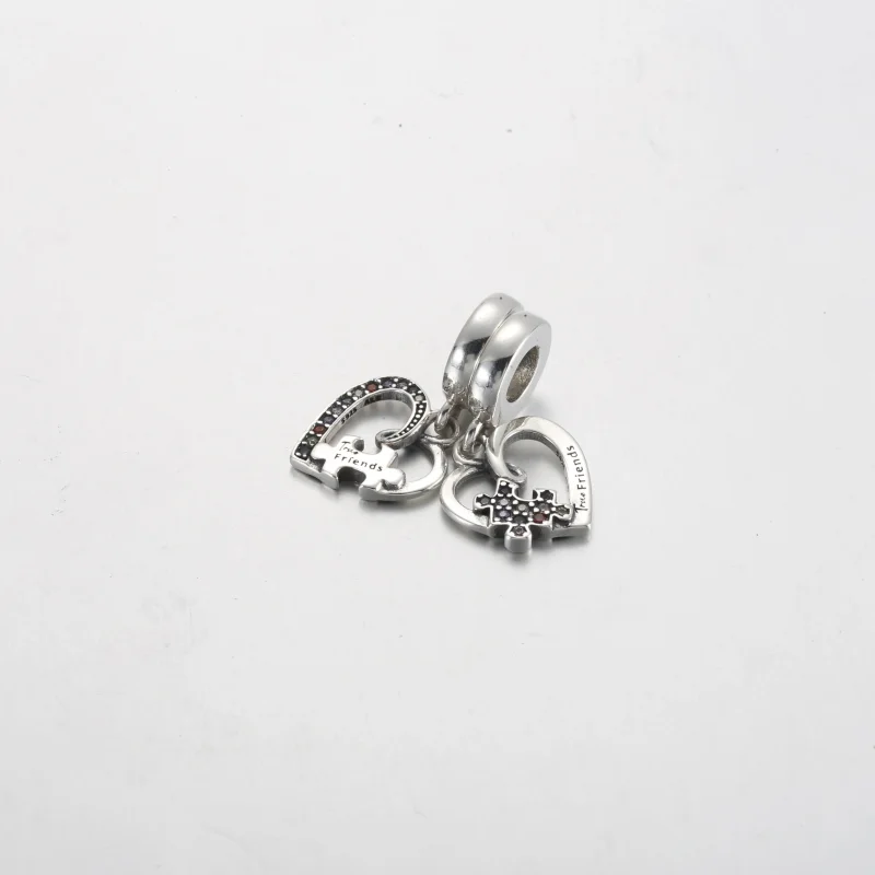 (kép) Pandora Összeillő szívek páros barátság függő charm - 792239C01 - Megtekintés 2
