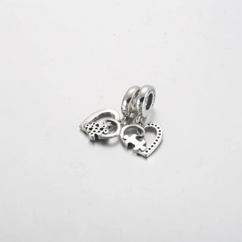 (kép) Pandora Összeillő szívek páros barátság függő charm - 792239C01 - Megtekintés 3