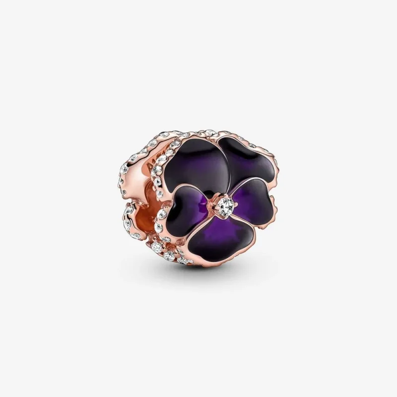 (kép) Pandora Sötétlila árvácska charm - 780777C01