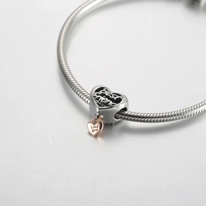 (kép) Pandora Szeretem a legjobb barátomat szív charm - 782243C00 - Megtekintés 5