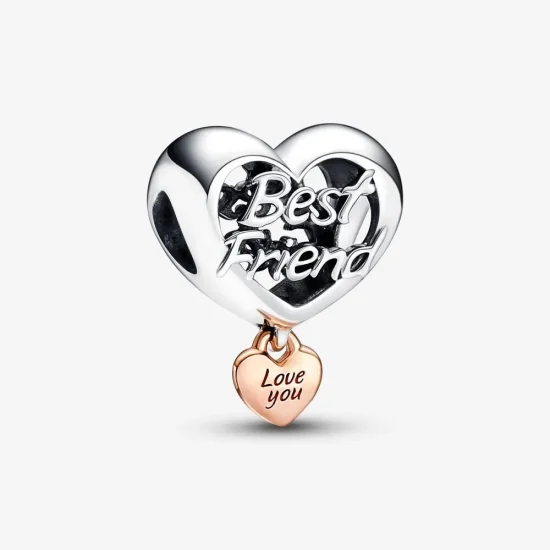 (kép) Pandora Szeretem a legjobb barátomat szív charm - 782243C00