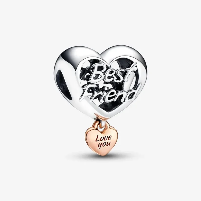 (kép) Pandora Szeretem a legjobb barátomat szív charm - 782243C00
