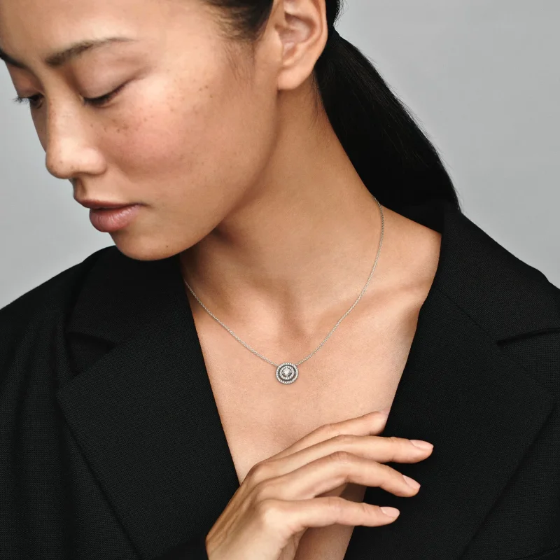 (kép) Pandora Szikrázó dupla glória collier nyaklánc - 399414C01-45 - Megtekintés 3