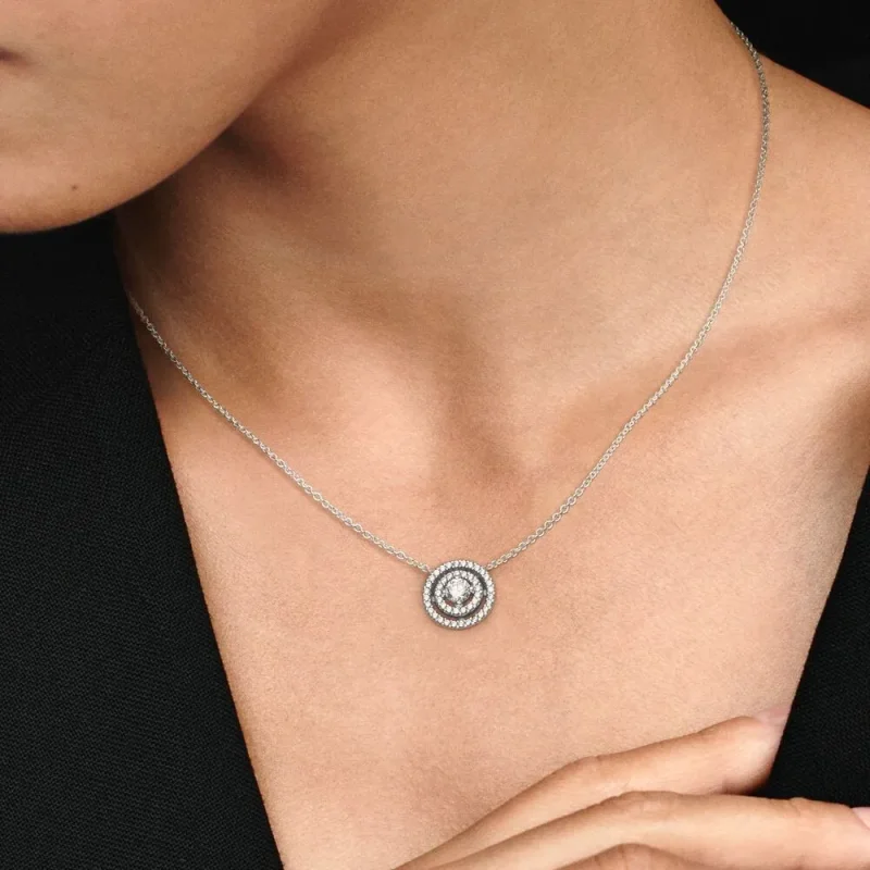 (kép) Pandora Szikrázó dupla glória collier nyaklánc - 399414C01-45 - Megtekintés 4