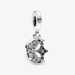 (kép) Pandora Szikrázó félhold és forgatható csillag függő charm - 792781C01