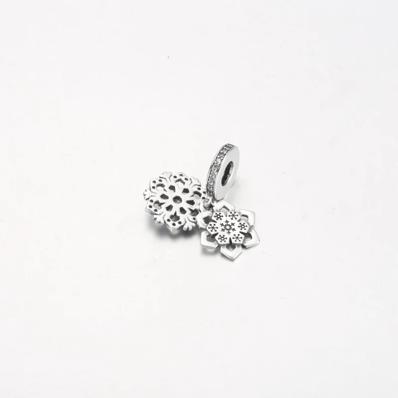 (kép) Pandora Szikrázó hópehely dupla függő charm - 792355C01 - Megtekintés 3
