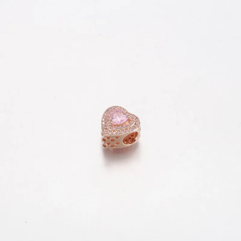 (kép) Pandora Szikrázó lapos szív charm - 789218C01 - Megtekintés 2
