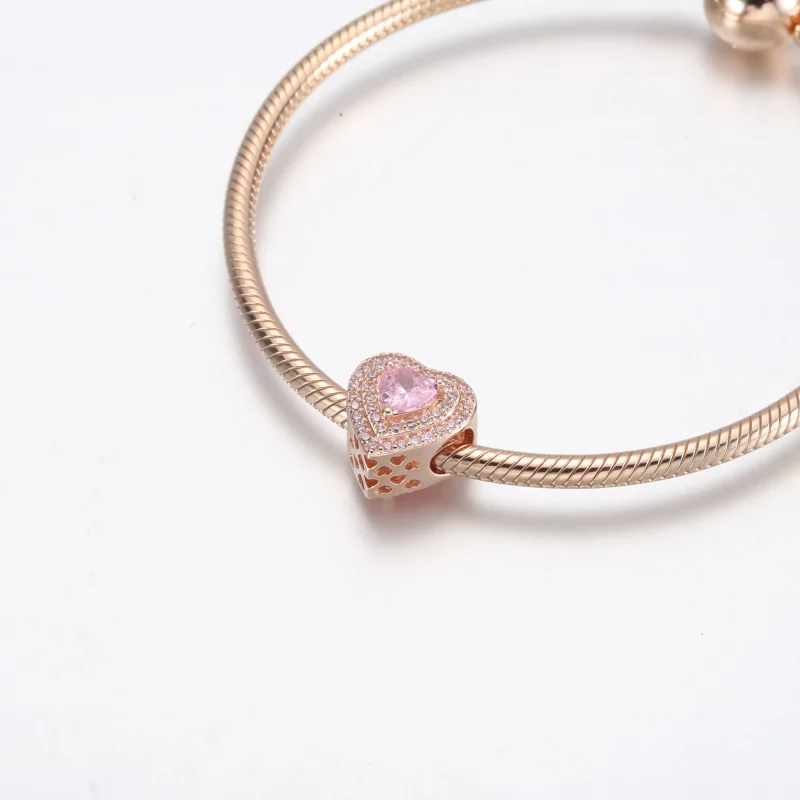 (kép) Pandora Szikrázó lapos szív charm - 789218C01 - Megtekintés 5