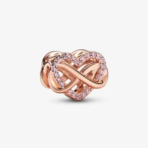 Pandora Szikrázó végtelen rózsaszín szív charm - 782246C01 (kép) Pandora Szikrázó végtelen rózsaszín szív charm - 782246C01