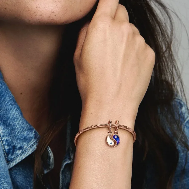(kép) Pandora Szétválasztható Jin és Jang szikrázó függő charm - 780098C01 - Megtekintés 5