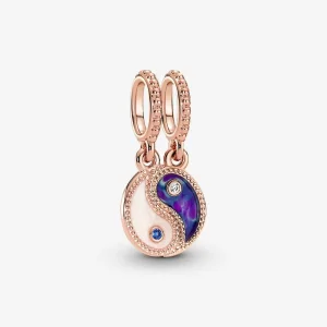 (kép) Pandora Szétválasztható Jin és Jang szikrázó függő charm - 780098C01