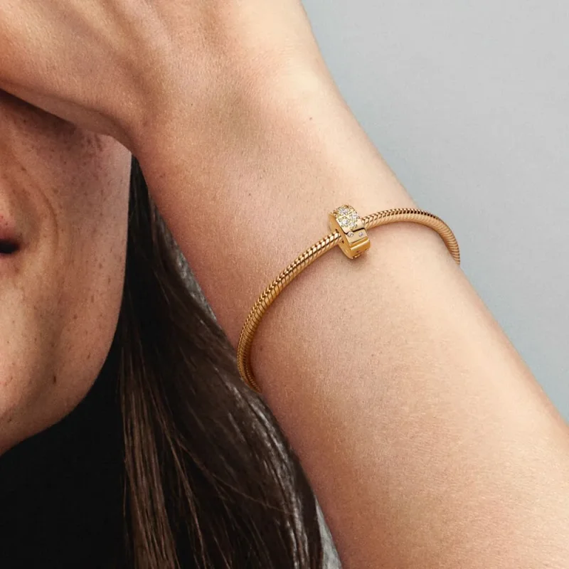 (kép) Pandora Tejút 14 karátos aranyozott klips - 762434C01 - Megtekintés 2