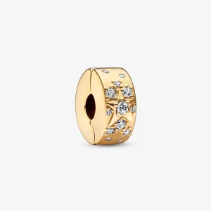(kép) Pandora Tejút 14 karátos aranyozott klips - 762434C01