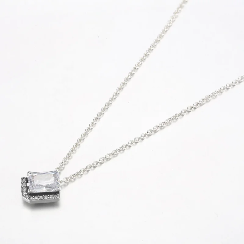 (kép) Pandora "Téglalap alakú csillogó halo" collier nyaklánc - 392388C01 - Megtekintés 2