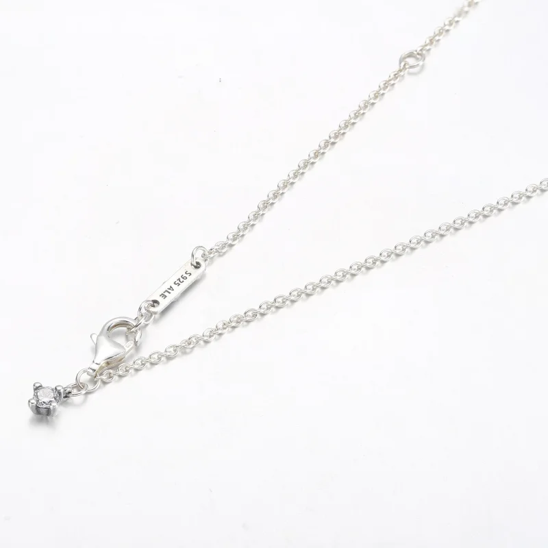 (kép) Pandora "Téglalap alakú csillogó halo" collier nyaklánc - 392388C01 - Megtekintés 4