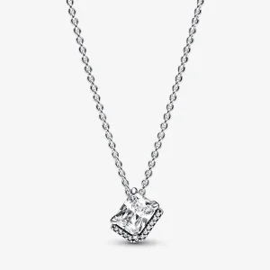 (kép) Pandora "Téglalap alakú csillogó halo" collier nyaklánc - 392388C01
