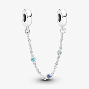 (kép) Pandora Tripla kék köves biztonsági lánc - 791688C01