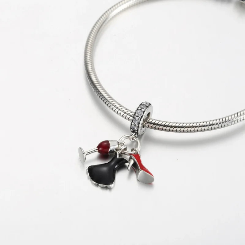 (kép) PANDORA Wine glass high heels little black dress pendant - P-D-3785 - Megtekintés 3