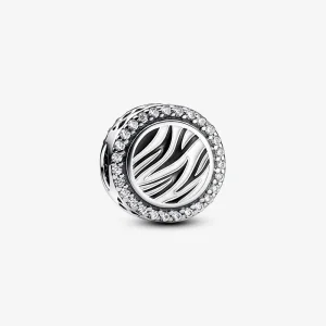 Pandora Zebra print sterling silver charm - 792016CZ_E025 (kép) Pandora Zebra print sterling silver charm - 792016CZ_E025
