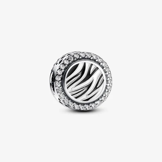 (kép) Pandora Zebra print sterling silver charm - 792016CZ_E025