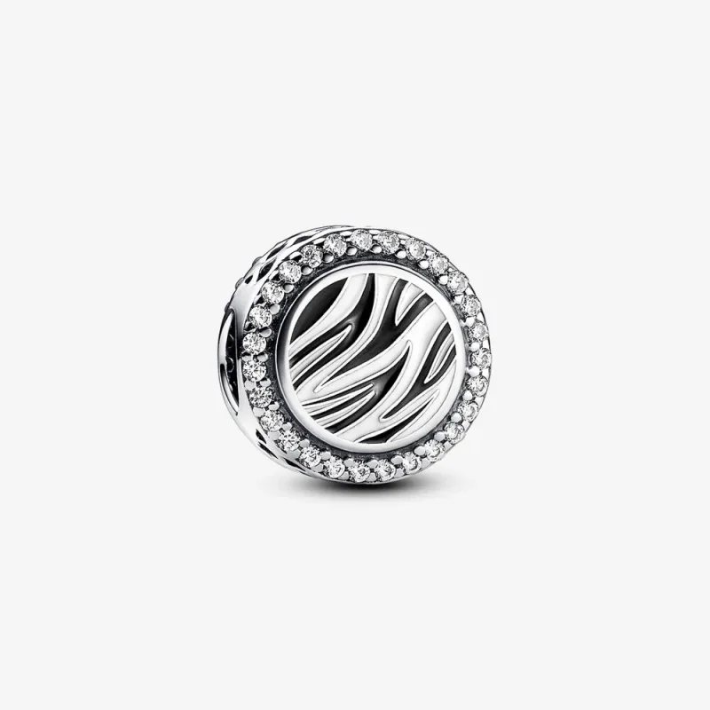 (kép) Pandora Zebra print sterling silver charm - 792016CZ_E025