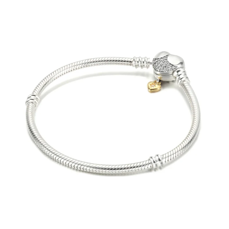 (kép) Disney Hercegnős PANDORA Moments szívkapcsos kígyólánc karkötő - 569563C01 - Megtekintés 2