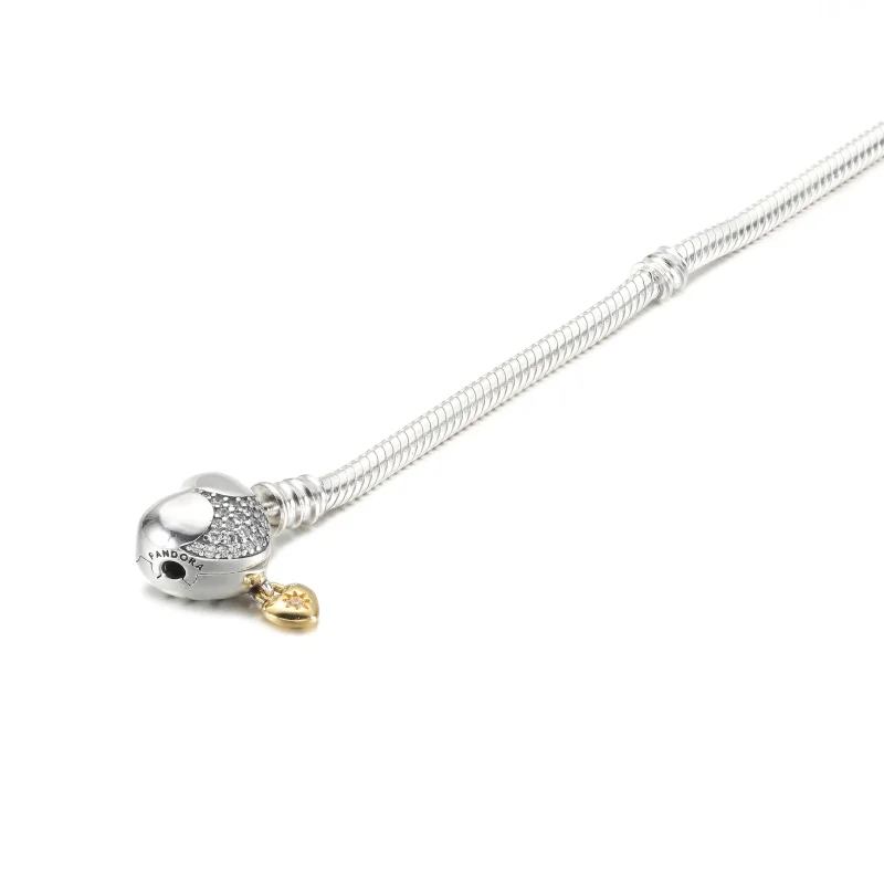 (kép) Disney Hercegnős PANDORA Moments szívkapcsos kígyólánc karkötő - 569563C01 - Megtekintés 4