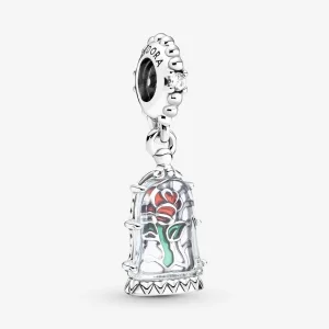 (kép) Disney Szépség és a Szörnyeteg bűvös rózsa függő charm - 790024C01