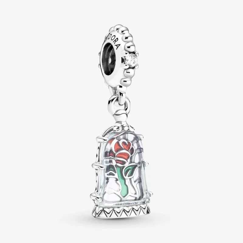 (kép) Disney Szépség és a Szörnyeteg bűvös rózsa függő charm - 790024C01