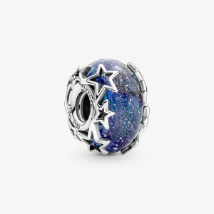 (kép) Galaxis és csillagok muranói üveg charm - 790015C00