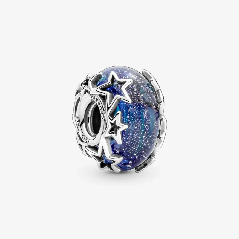 (kép) Galaxis és csillagok muranói üveg charm - 790015C00