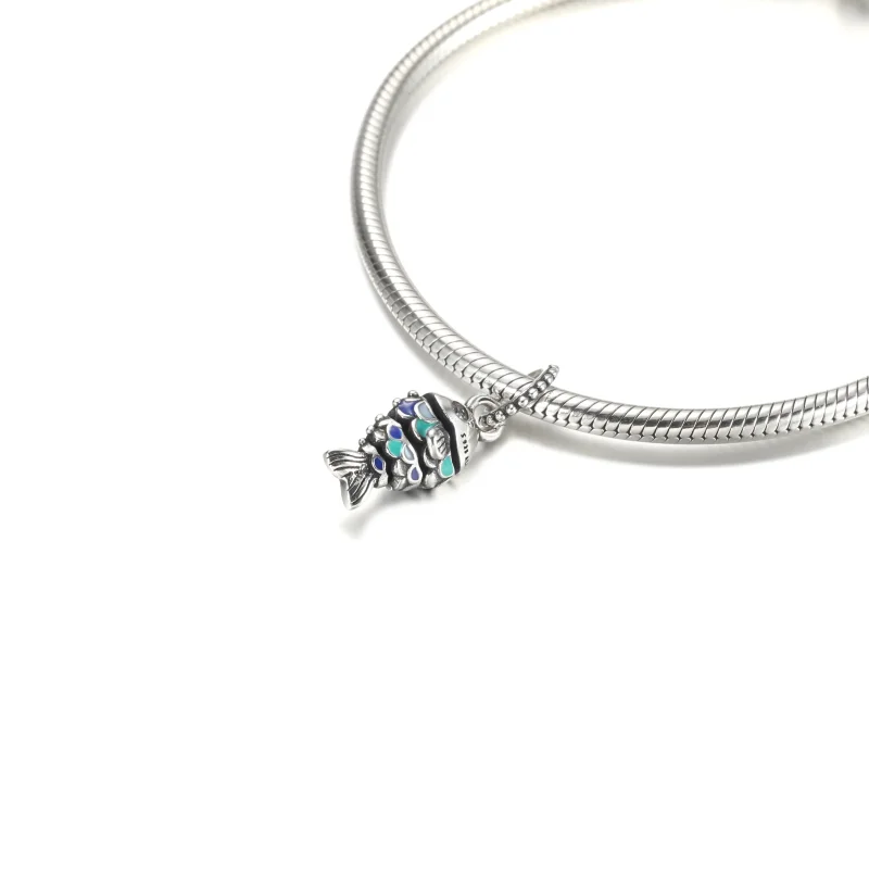 (kép) Kék pikkelyes hal függő charm - 799428C01 - Megtekintés 5