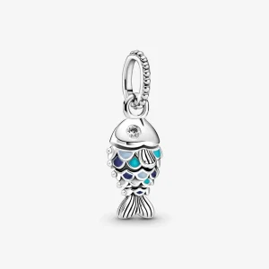 Kék pikkelyes hal függő charm - 799428C01 (kép) Kék pikkelyes hal függő charm - 799428C01