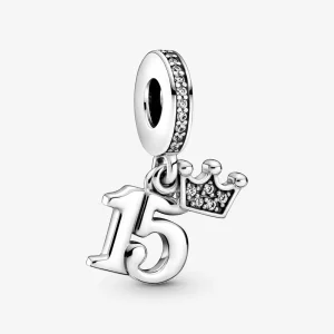 (kép) PANDORA 15. születésnap Függő Charm - 799540C01